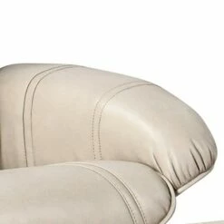 BenchMaster Taupe Swivel Ottoman Leather Recliner Chair Modern Armchair Ergonomic Manual Reclining Adjustable Bedroom Living Room -Living Room Chairs store unnamed file 12221