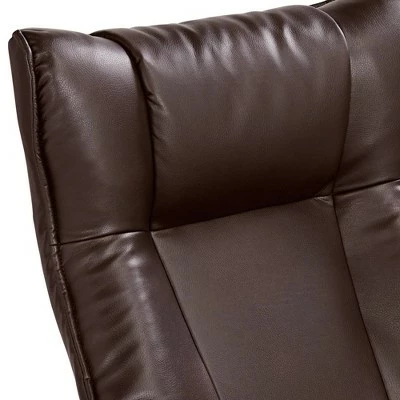 BenchMaster Java Swivel Ottoman Faux Leather Recliner Chair Modern Armchair Ergonomic Push Manual Reclining Bedroom Living Room 4 BenchMaster Java Swivel Ottoman Faux Leather Recliner Chair Modern Armchair Ergonomic Push Manual Reclining Bedroom Living Room - Image 2