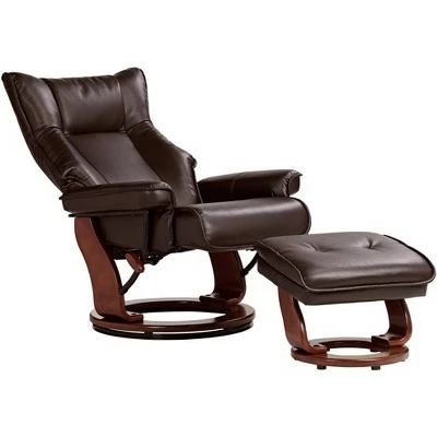 BenchMaster Java Swivel Ottoman Faux Leather Recliner Chair Modern Armchair Ergonomic Push Manual Reclining Bedroom Living Room 6 BenchMaster Java Swivel Ottoman Faux Leather Recliner Chair Modern Armchair Ergonomic Push Manual Reclining Bedroom Living Room - Image 4
