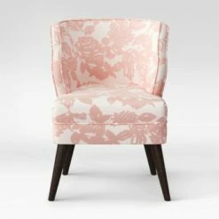Mandolene Mid-Century Arm Chair - Project 62 Pink Rose -Living Room Chairs store unnamed file 1223