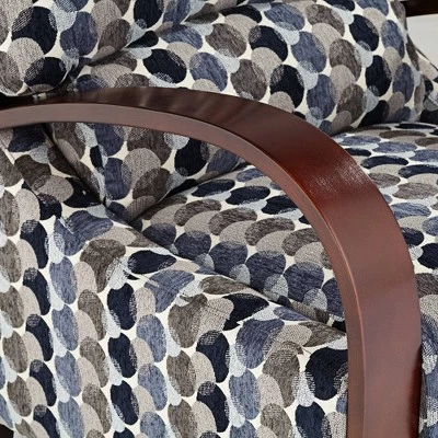 Elm Lane Multi-Color Bubbles Ink Recliner Chair Modern Armchair Comfortable Push Manual Reclining Footrest for Bedroom Living Room 6 Elm Lane Multi-Color Bubbles Ink Recliner Chair Modern Armchair Comfortable Push Manual Reclining Footrest for Bedroom Living Room - Image 4