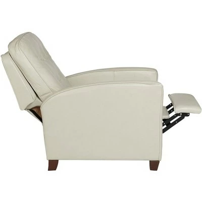 Elm Lane White Pearl Leather Recliner Chair Modern Armchair Comfortable Push Manual Reclining Footrest Tufted Back for Bedroom 7 Elm Lane White Pearl Leather Recliner Chair Modern Armchair Comfortable Push Manual Reclining Footrest Tufted Back for Bedroom - Image 5