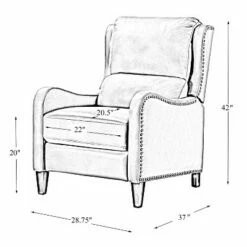 Jade Genuine Leather Cigar Chair Recliner | Karat Home -Living Room Chairs store unnamed file 12304