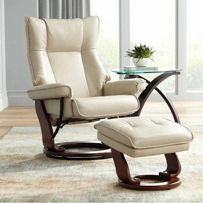 BenchMaster Stucco Swivel Ottoman Faux Leather Recliner Chair Modern Armchair Ergonomic Push Manual Reclining Bedroom Living Room 3 BenchMaster Stucco Swivel Ottoman Faux Leather Recliner Chair Modern Armchair Ergonomic Push Manual Reclining Bedroom Living Room