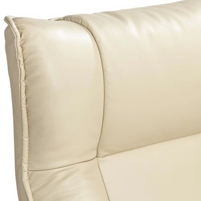 BenchMaster Stucco Swivel Ottoman Faux Leather Recliner Chair Modern Armchair Ergonomic Push Manual Reclining Bedroom Living Room 4 BenchMaster Stucco Swivel Ottoman Faux Leather Recliner Chair Modern Armchair Ergonomic Push Manual Reclining Bedroom Living Room - Image 2