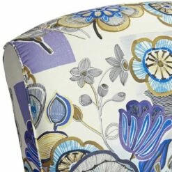 Elm Lane Multi-Color Indigo Floral Recliner Chair Modern Armchair Comfortable Push Manual Reclining Footrest Bedroom Living Room -Living Room Chairs store unnamed file 12336