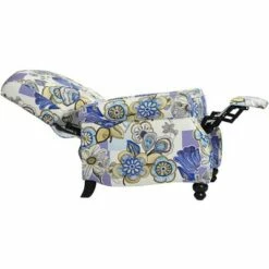 Elm Lane Multi-Color Indigo Floral Recliner Chair Modern Armchair Comfortable Push Manual Reclining Footrest Bedroom Living Room -Living Room Chairs store unnamed file 12338