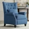 Studio 55D Denim Blue Recliner Chair Armchair Comfortable Push Manual Reclining Footrest Tufted Back Bedroom Living Room -Living Room Chairs store unnamed file 12341