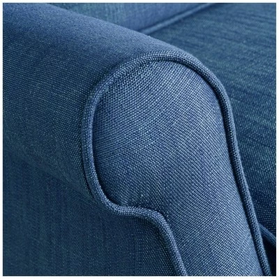 Studio 55D Denim Blue Recliner Chair Armchair Comfortable Push Manual Reclining Footrest Tufted Back Bedroom Living Room 6 Studio 55D Denim Blue Recliner Chair Armchair Comfortable Push Manual Reclining Footrest Tufted Back Bedroom Living Room - Image 4