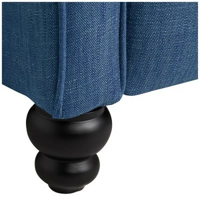 Studio 55D Denim Blue Recliner Chair Armchair Comfortable Push Manual Reclining Footrest Tufted Back Bedroom Living Room 8 Studio 55D Denim Blue Recliner Chair Armchair Comfortable Push Manual Reclining Footrest Tufted Back Bedroom Living Room - Image 6