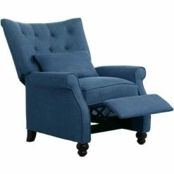 Studio 55D Denim Blue Recliner Chair Armchair Comfortable Push Manual Reclining Footrest Tufted Back Bedroom Living Room 16 Studio 55D Denim Blue Recliner Chair Armchair Comfortable Push Manual Reclining Footrest Tufted Back Bedroom Living Room -Living Room Chairs store unnamed file 12347