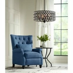 Studio 55D Denim Blue Recliner Chair Armchair Comfortable Push Manual Reclining Footrest Tufted Back Bedroom Living Room 17 Studio 55D Denim Blue Recliner Chair Armchair Comfortable Push Manual Reclining Footrest Tufted Back Bedroom Living Room -Living Room Chairs store unnamed file 12348