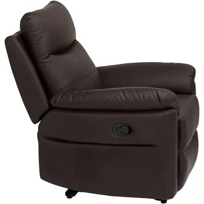 Elm Lane Dark Brown Faux Leather Recliner Chair Modern Armchair Comfortable Manual Reclining Footrest Bedroom Living Room Reading 9 Elm Lane Dark Brown Faux Leather Recliner Chair Modern Armchair Comfortable Manual Reclining Footrest Bedroom Living Room Reading - Image 7