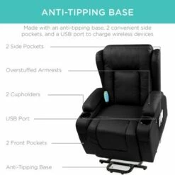 Best Choice Products Electric Power Lift Recliner Massage Chair Furniture w/ USB Port, Heat, Cupholders -Living Room Chairs store unnamed file 12412