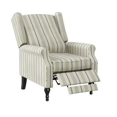 Lise Wingback Push Back Recliner Chair - ProLounger Floral Print Purple 10 Lise Wingback Push Back Recliner Chair - ProLounger Floral Print Purple - Image 8