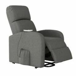 Loy Modern Power Recline and Lift Chair with Heat and Massage - ProLounger Gray Chenille