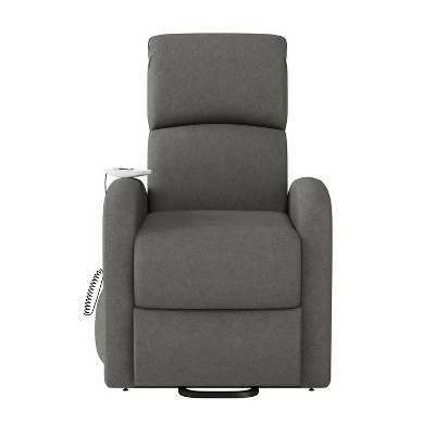 Loy Modern Power Recline and Lift Chair with Heat and Massage - ProLounger Gray Chenille 5 Loy Modern Power Recline and Lift Chair with Heat and Massage - ProLounger Gray Chenille - Image 3