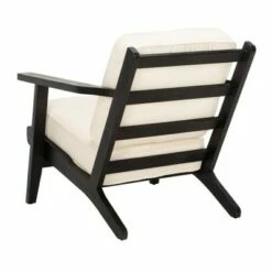 Nico Mid Century Accent Chair Bone White/Black - Safavieh -Living Room Chairs store unnamed file 1250
