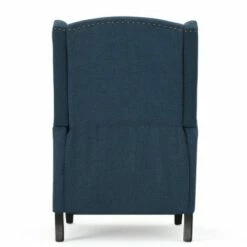 Set of 2 Wescott Contemporary Fabric Recliners - Christopher Knight Home Navy Blue -Living Room Chairs store unnamed file 12543