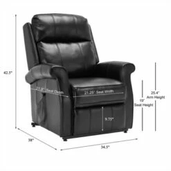 Lehman Black Traditional Lift Chair - Comfort Pointe -Living Room Chairs store unnamed file 12573