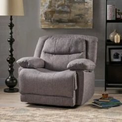 Estrada Contemporary Glider Recliner - Christopher Knight Home Navy Blue Tweed