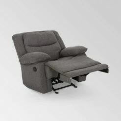 Estrada Contemporary Glider Recliner - Christopher Knight Home Navy Blue Tweed -Living Room Chairs store unnamed file 12609