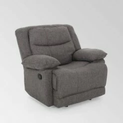 Estrada Contemporary Glider Recliner - Christopher Knight Home Navy Blue Tweed -Living Room Chairs store unnamed file 12610