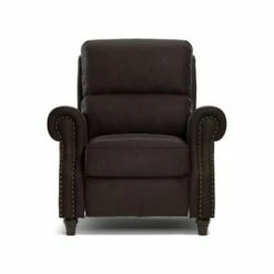 Push Back Recliner Chair - Brown- Prolounger