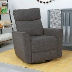 Second Story Home Soho Swivel Recliner Chair - Dark Gray -Living Room Chairs store unnamed file 12628