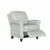 Lehnor Pushback Recliner Chair Woven - ProLounger Checked Black