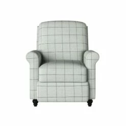 Lehnor Pushback Recliner Chair Woven - ProLounger Checked Black -Living Room Chairs store unnamed file 12710