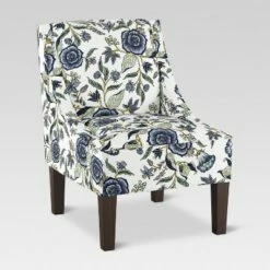 Hudson Swoop Armchair - Threshold™ Whisp Floral Navy Ochre -Living Room Chairs store unnamed file 1273