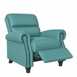 Rynn Bustle Back 2 Position Pushback Recliner Chair - ProLounger Floral Caribbean Blue -Living Room Chairs store unnamed file 12735