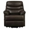 Wall Hugger Convert-a-Couch Renu Leather Power Lift Recliner Chair - ProLounger Brown -Living Room Chairs store unnamed file 12758