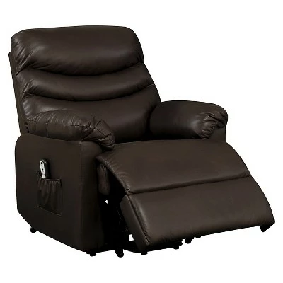 Wall Hugger Convert-a-Couch Renu Leather Power Lift Recliner Chair - ProLounger Brown 4 Wall Hugger Convert-a-Couch Renu Leather Power Lift Recliner Chair - ProLounger Brown - Image 2