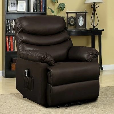 Wall Hugger Convert-a-Couch Renu Leather Power Lift Recliner Chair - ProLounger Brown 6 Wall Hugger Convert-a-Couch Renu Leather Power Lift Recliner Chair - ProLounger Brown - Image 4