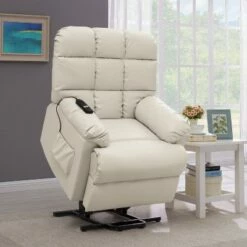 Prolounger Renu Power Recline and Lift Wall Hugger Chair - Handy Living Cream