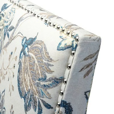 Sara Upholstered Accent Chair with Nail Head Trim | Karat Home 5 Sara Upholstered Accent Chair with Nail Head Trim | Karat Home - Image 3