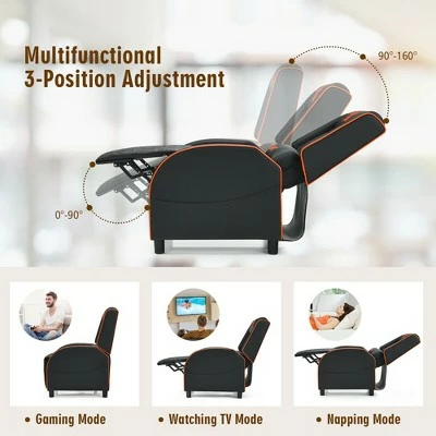 Costway Massage Gaming Recliner Chair Leather Single Sofa Home Theater Seat 8 Costway Massage Gaming Recliner Chair Leather Single Sofa Home Theater Seat - Image 6