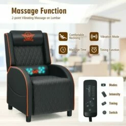 Costway Massage Gaming Recliner Chair Leather Single Sofa Home Theater Seat 21 Costway Massage Gaming Recliner Chair Leather Single Sofa Home Theater Seat -Living Room Chairs store unnamed file 12778