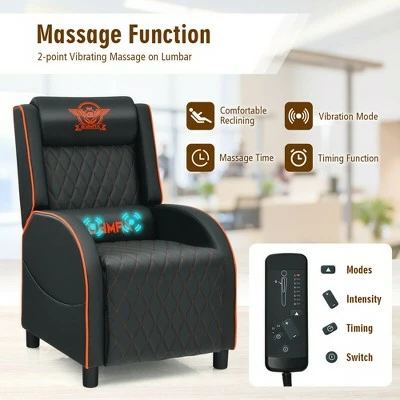 Costway Massage Gaming Recliner Chair Leather Single Sofa Home Theater Seat 9 Costway Massage Gaming Recliner Chair Leather Single Sofa Home Theater Seat - Image 7