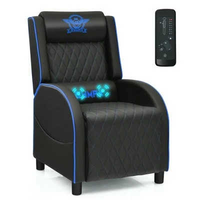 Costway Massage Gaming Recliner Chair Leather Single Sofa Home Theater Seat 15 Costway Massage Gaming Recliner Chair Leather Single Sofa Home Theater Seat - Image 13