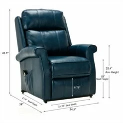 Lehman Navy Blue Traditional Lift Chair - Comfort Pointe -Living Room Chairs store unnamed file 12792