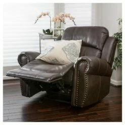 Charlie Bonded Leather Glider Recliner Club Chair - Christopher Knight Home -Living Room Chairs store unnamed file 12803