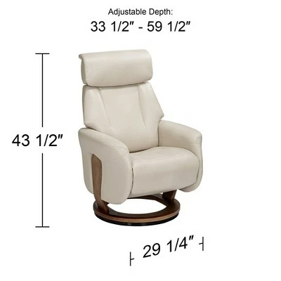 BenchMaster Augusta Taupe Faux Leather 4-Way Recliner Chair 7 BenchMaster Augusta Taupe Faux Leather 4-Way Recliner Chair - Image 5
