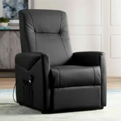 Elm Lane Danford Black Remote Control Recliner Lift Chair