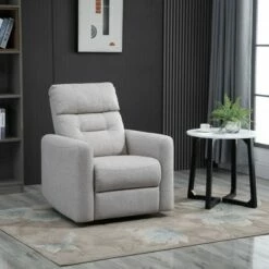 HomCom Manual Recliner Linen Swivel Rocker Chair 16 HomCom Manual Recliner Linen Swivel Rocker Chair -Living Room Chairs store unnamed file 12870