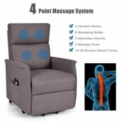 Costway Electric Power Lift Massage Chair Recliner Sofa Fabric Padded Seat Home -Living Room Chairs store unnamed file 12886