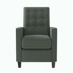 Nya Button Tufted Pushback Accent Chair - ProLounger Textured Gray