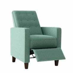Nya Button Tufted Pushback Accent Chair - ProLounger Textured Gray -Living Room Chairs store unnamed file 12898